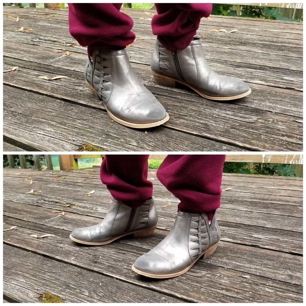 Metallic Silver Booties - Picture 5 of 5
